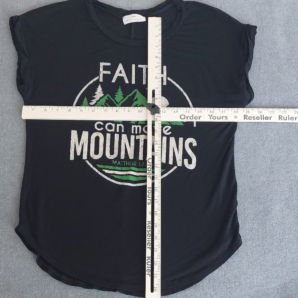 "Faith Can Move Mountains" Graphic Tee- Matthew 17:20 - Picture 3 of 5